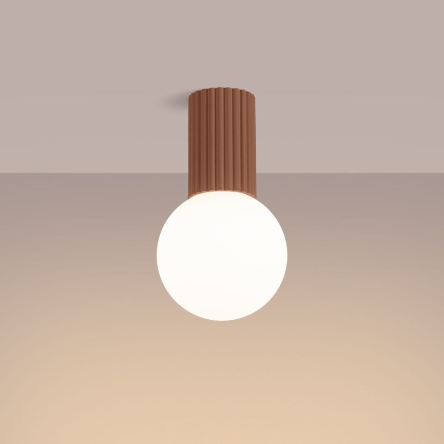 Badkamer plafondlamp HALO 1xG9/8W/230V diameter 12 cm IP44 bruin