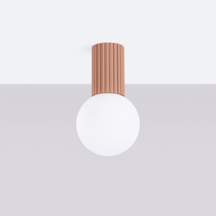 Badkamer plafondlamp HALO 1xG9/8W/230V diameter 12 cm IP44 bruin