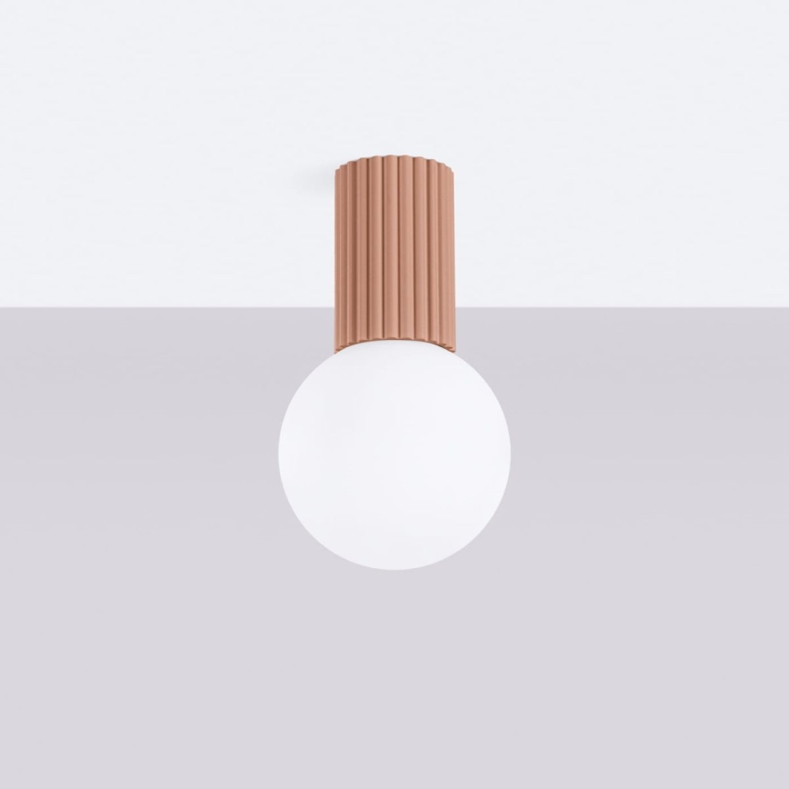 Badkamer plafondlamp HALO 1xG9/8W/230V diameter 12 cm IP44 bruin