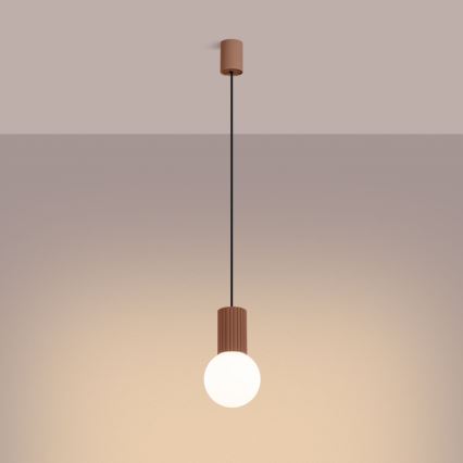 Hanglamp aan een koord HALO 1xG9/8W/230V diameter 12 cm bruin