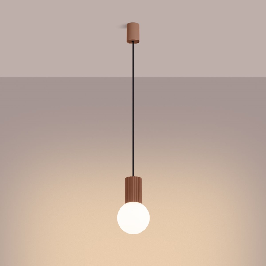 Hanglamp aan een koord HALO 1xG9/8W/230V diameter 12 cm bruin