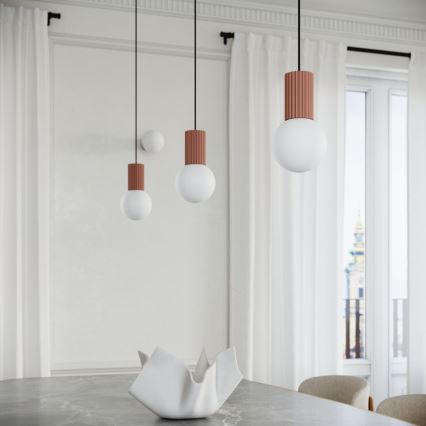 Hanglamp aan een koord HALO 1xG9/8W/230V diameter 12 cm bruin