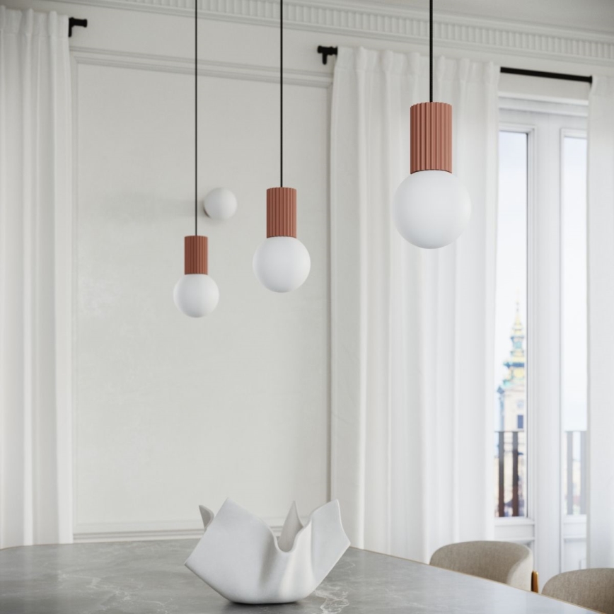 Hanglamp aan een koord HALO 1xG9/8W/230V diameter 12 cm bruin