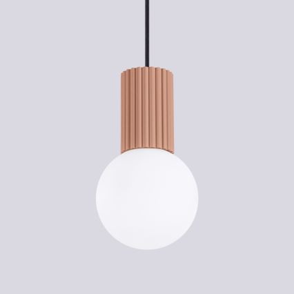 Hanglamp aan een koord HALO 1xG9/8W/230V diameter 12 cm bruin