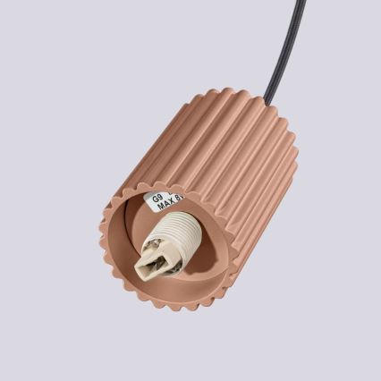 Hanglamp aan een koord HALO 1xG9/8W/230V diameter 12 cm bruin