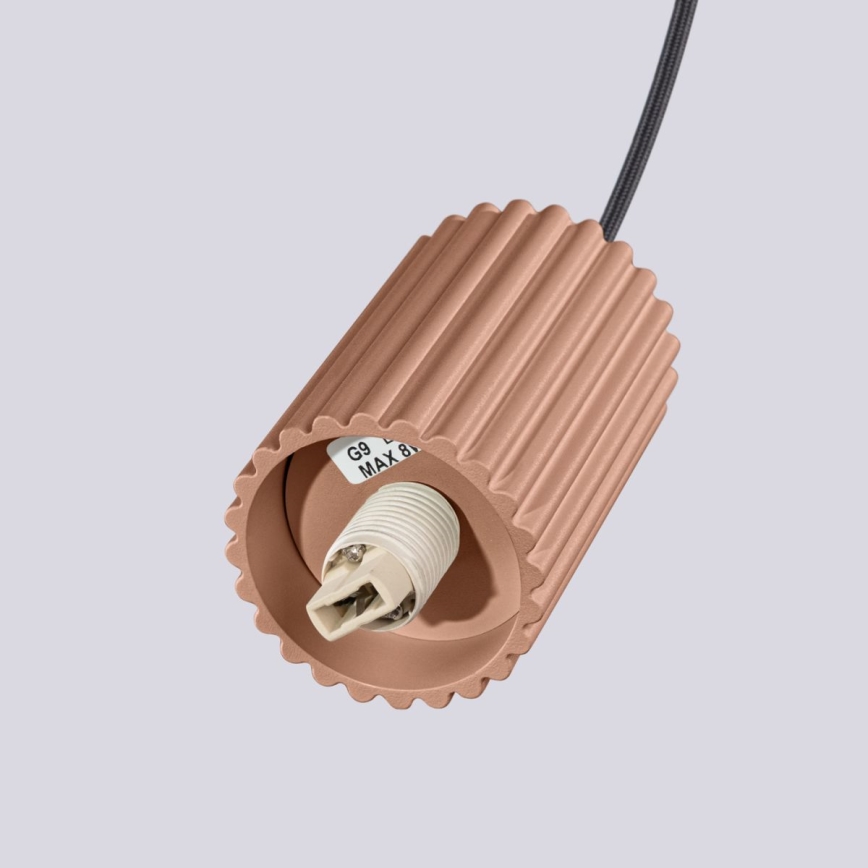 Hanglamp aan een koord HALO 1xG9/8W/230V diameter 12 cm bruin