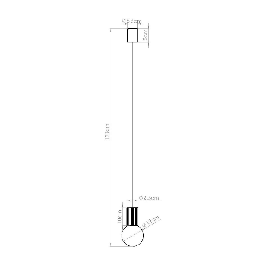 Hanglamp aan een koord HALO 1xG9/8W/230V diameter 12 cm bruin