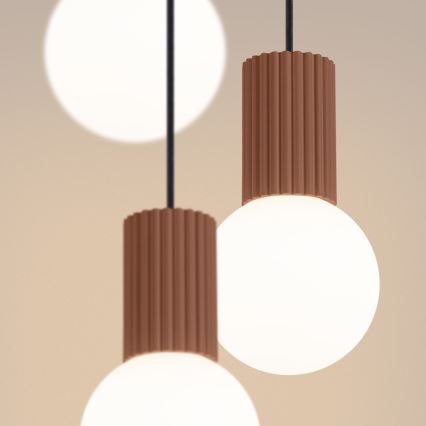 Hanglamp aan een koord HALO 3xG9/8W/230V diameter 25 cm bruin