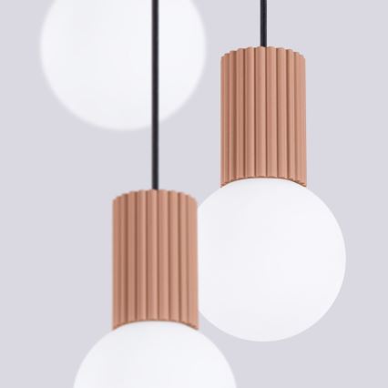 Hanglamp aan een koord HALO 3xG9/8W/230V diameter 25 cm bruin