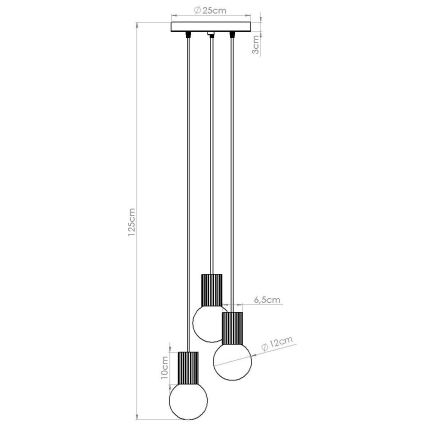 Hanglamp aan een koord HALO 3xG9/8W/230V diameter 25 cm bruin