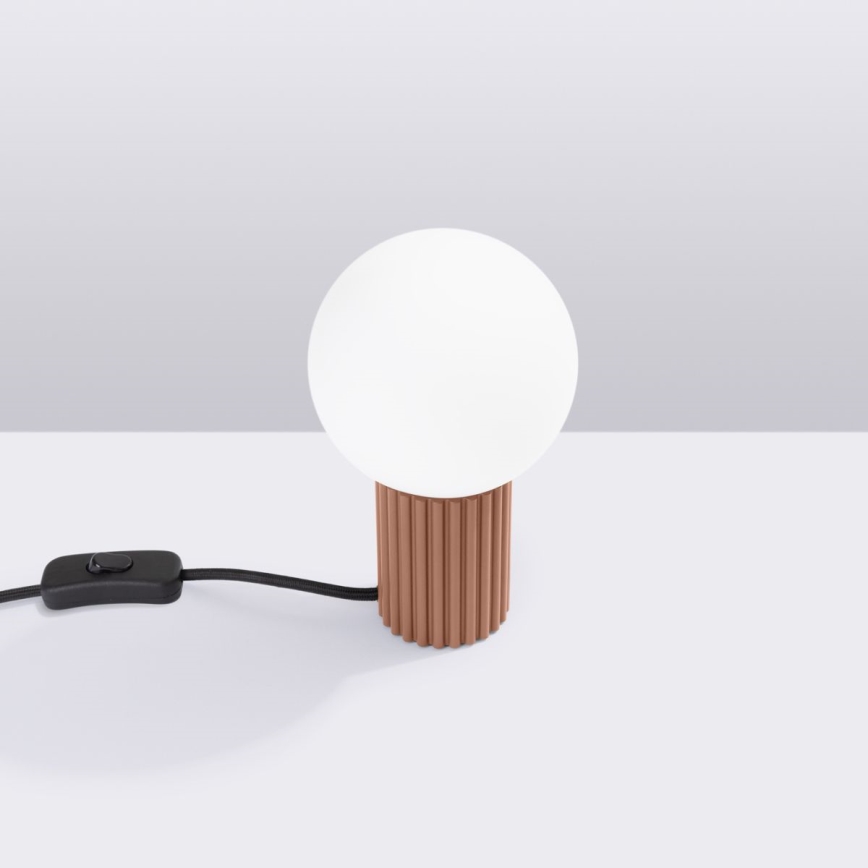 Tafellamp HALO 1xG9/8W/230V diameter 12 cm bruin
