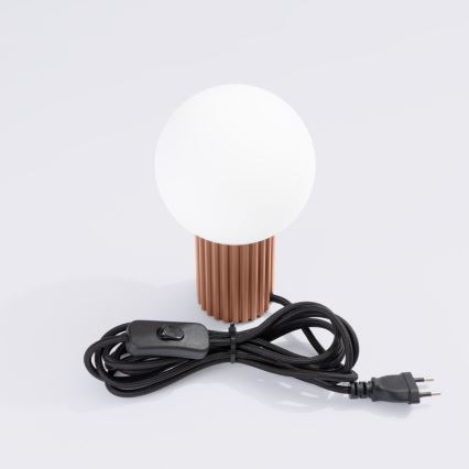 Tafellamp HALO 1xG9/8W/230V diameter 12 cm bruin