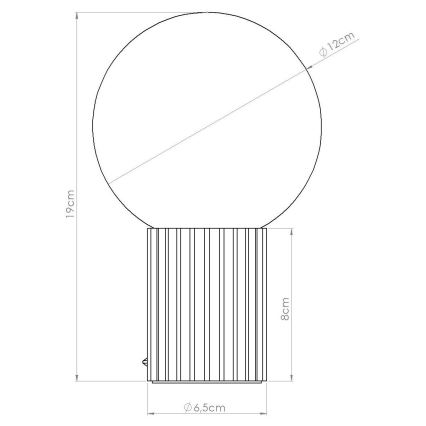 Tafellamp HALO 1xG9/8W/230V diameter 12 cm bruin
