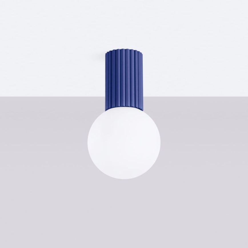 Plafonnier de salle de bain HALO 1xG9/8W/230V d. 12 cm IP44 bleu