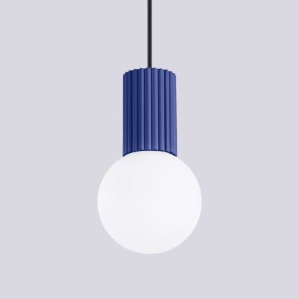 Hanglamp aan een koord HALO 1xG9/8W/230V diameter 12 cm blauw