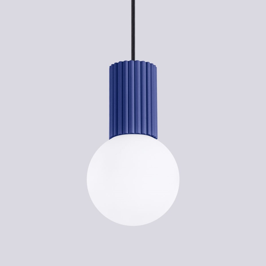 Hanglamp aan een koord HALO 1xG9/8W/230V diameter 12 cm blauw