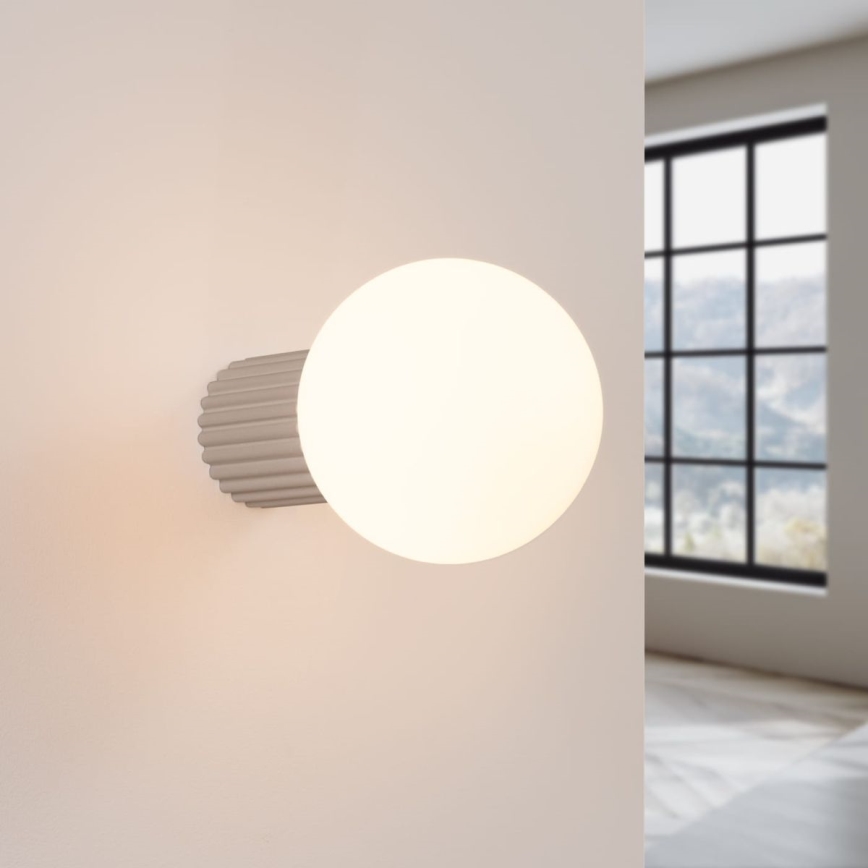 Badkamer wandlamp HALO 1xG9/8W/230V diameter 12 cm IP44 beige