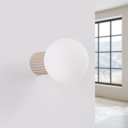 Badkamer wandlamp HALO 1xG9/8W/230V diameter 12 cm IP44 beige