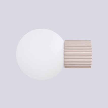 Badkamer wandlamp HALO 1xG9/8W/230V diameter 12 cm IP44 beige