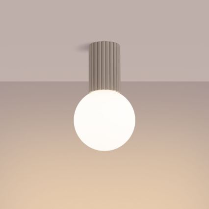 Badkamer plafondlamp HALO 1xG9/8W/230V diameter 12 cm IP44 beige