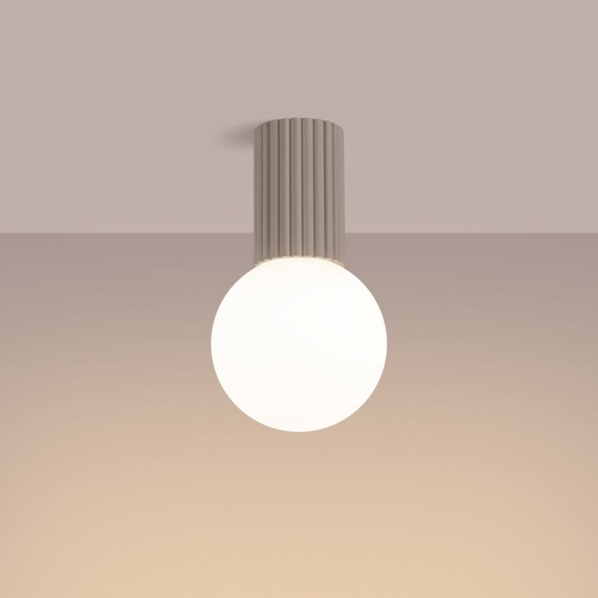 Badkamer plafondlamp HALO 1xG9/8W/230V diameter 12 cm IP44 beige