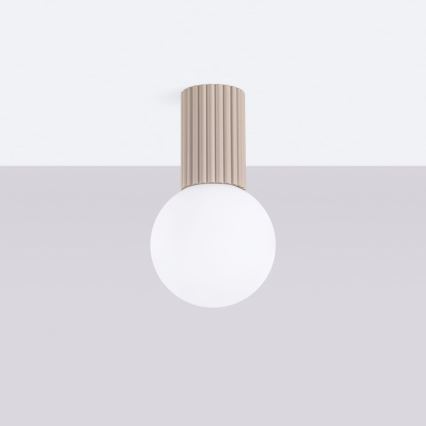 Badkamer plafondlamp HALO 1xG9/8W/230V diameter 12 cm IP44 beige