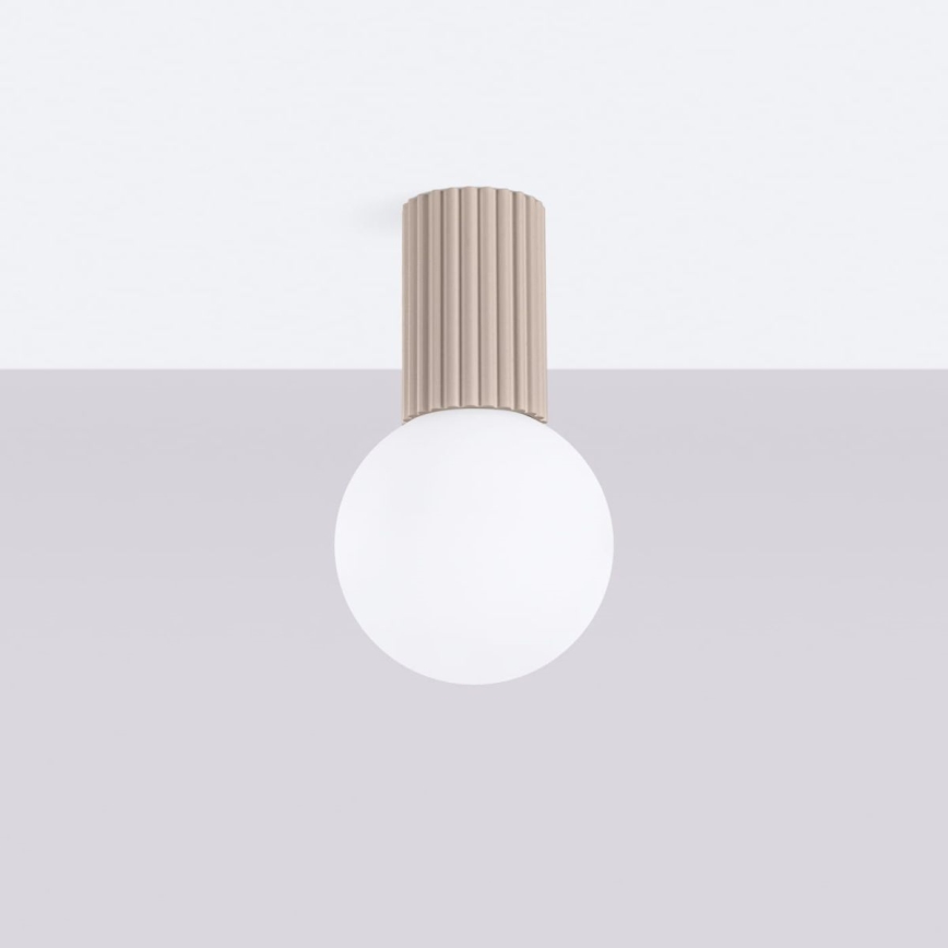 Badkamer plafondlamp HALO 1xG9/8W/230V diameter 12 cm IP44 beige