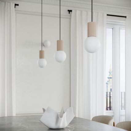 Hanglamp aan een koord HALO 1xG9/8W/230V diameter 12 cm beige