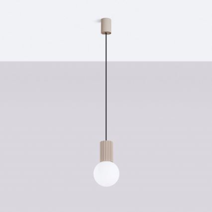 Hanglamp aan een koord HALO 1xG9/8W/230V diameter 12 cm beige