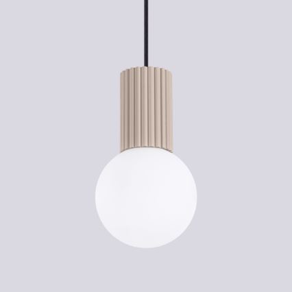 Hanglamp aan een koord HALO 1xG9/8W/230V diameter 12 cm beige