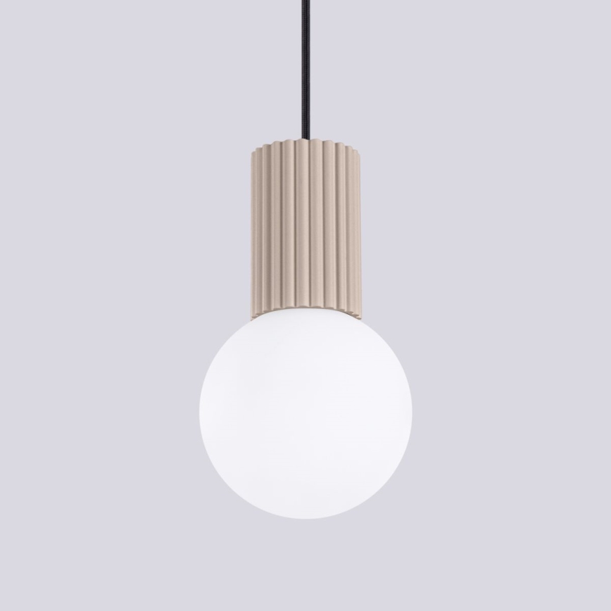 Hanglamp aan een koord HALO 1xG9/8W/230V diameter 12 cm beige