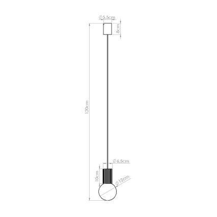 Hanglamp aan een koord HALO 1xG9/8W/230V diameter 12 cm beige