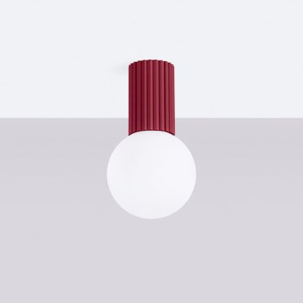 Badkamer plafondlamp HALO 1xG9/8W/230V diameter 12 cm IP44 rood
