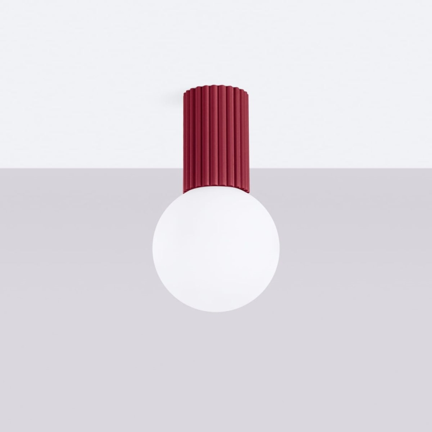 Badkamer plafondlamp HALO 1xG9/8W/230V diameter 12 cm IP44 rood
