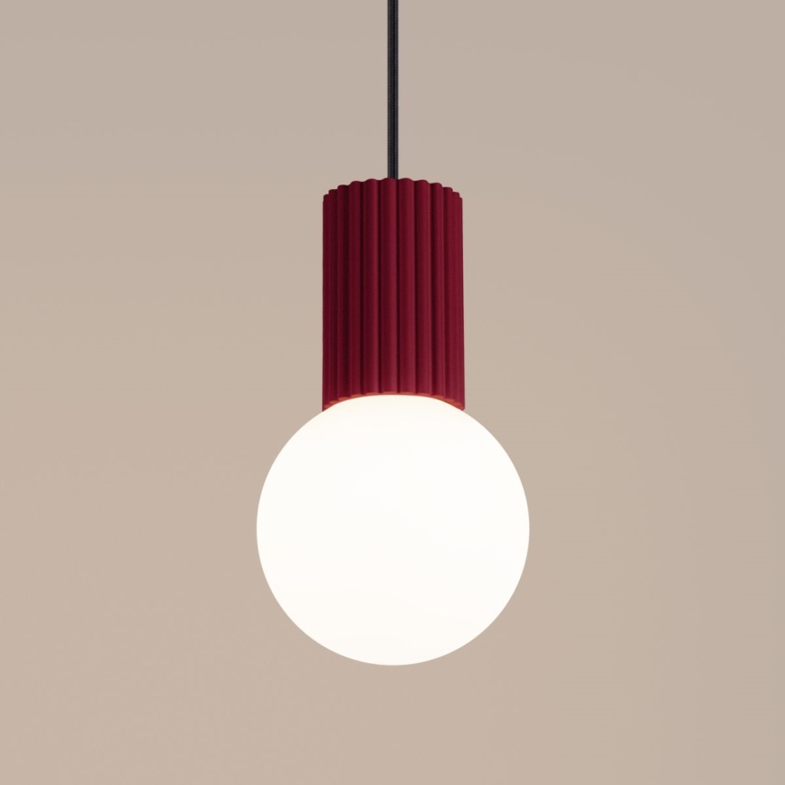 Hanglamp aan een koord HALO 1xG9/8W/230V diameter 12 cm rood