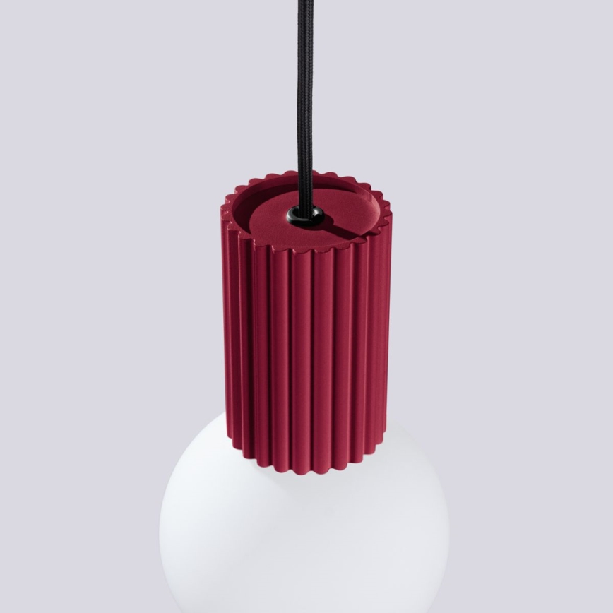 Hanglamp aan een koord HALO 1xG9/8W/230V diameter 12 cm rood