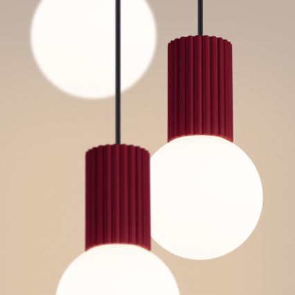 Hanglamp aan een koord HALO 3xG9/8W/230V diameter 25 cm rood