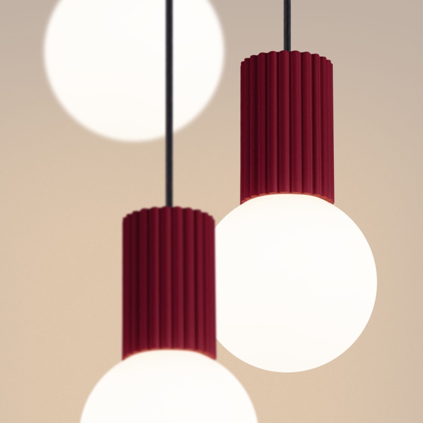 Hanglamp aan een koord HALO 3xG9/8W/230V diameter 25 cm rood
