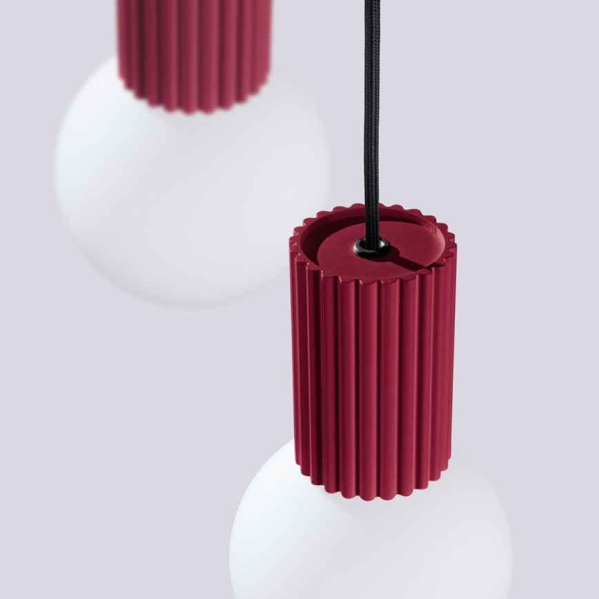 Hanglamp aan een koord HALO 3xG9/8W/230V diameter 25 cm rood