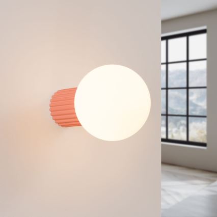 Badkamer wandlamp HALO 1xG9/8W/230V diameter 12 cm IP44 roze