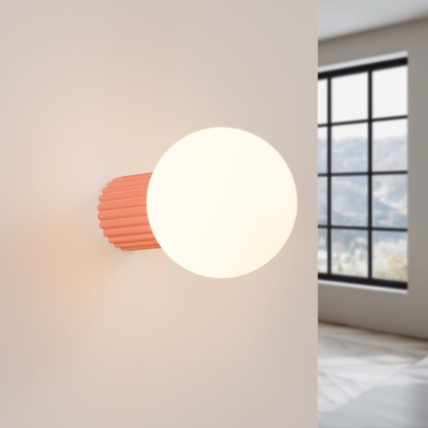 Badkamer wandlamp HALO 1xG9/8W/230V diameter 12 cm IP44 roze