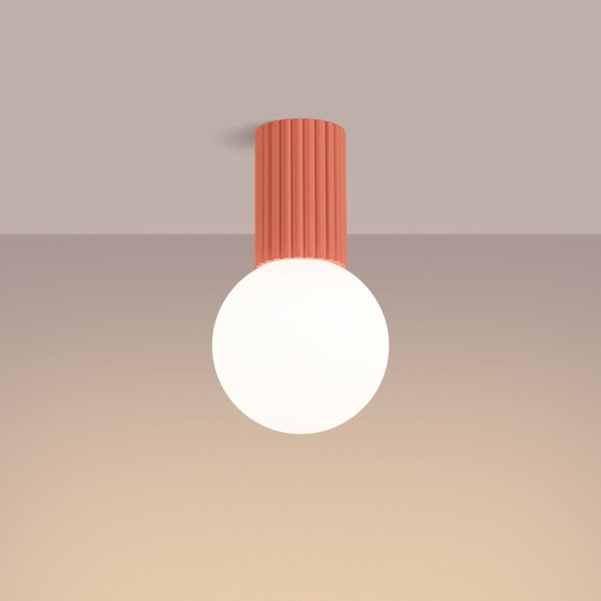 Badkamer plafondlamp HALO 1xG9/8W/230V diameter 12 cm IP44 roze