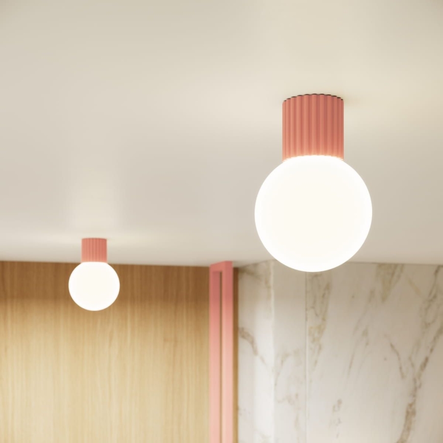 Badkamer plafondlamp HALO 1xG9/8W/230V diameter 12 cm IP44 roze