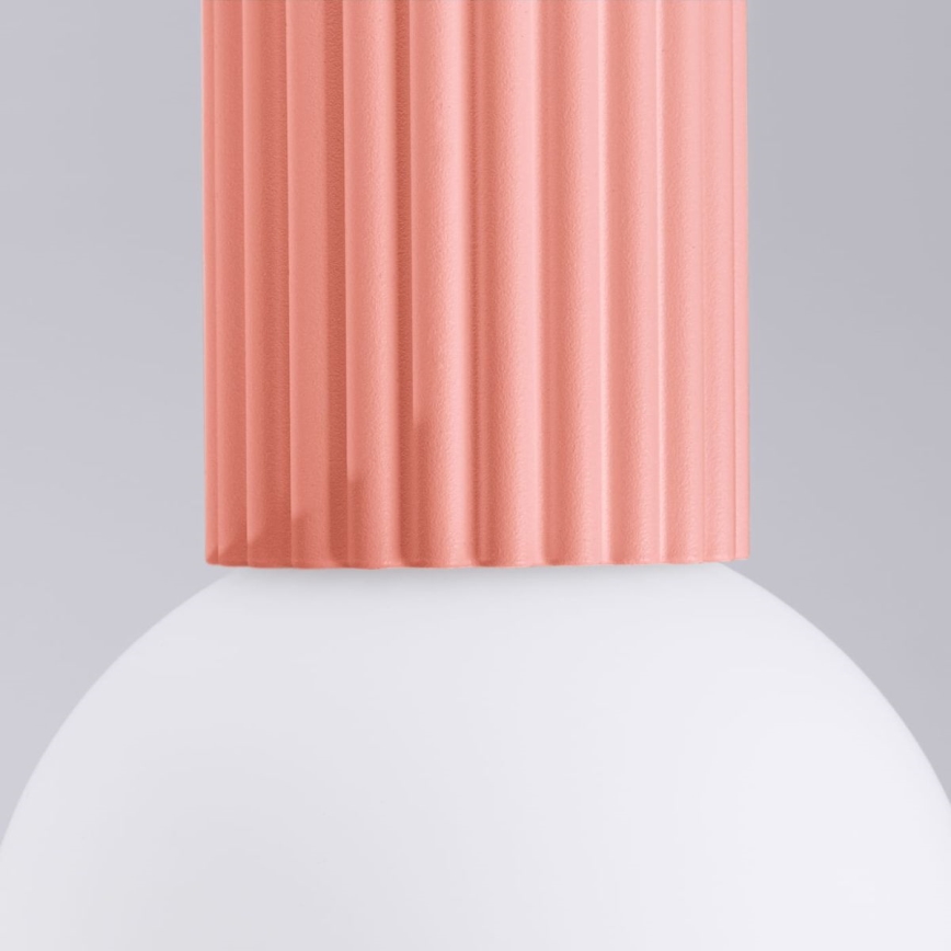 Badkamer plafondlamp HALO 1xG9/8W/230V diameter 12 cm IP44 roze