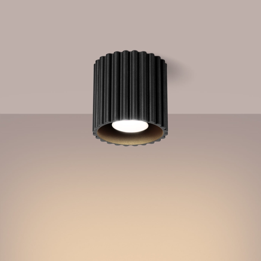 Spotlamp AURA 1xGU10/10W/230V Ø 10 cm zwart