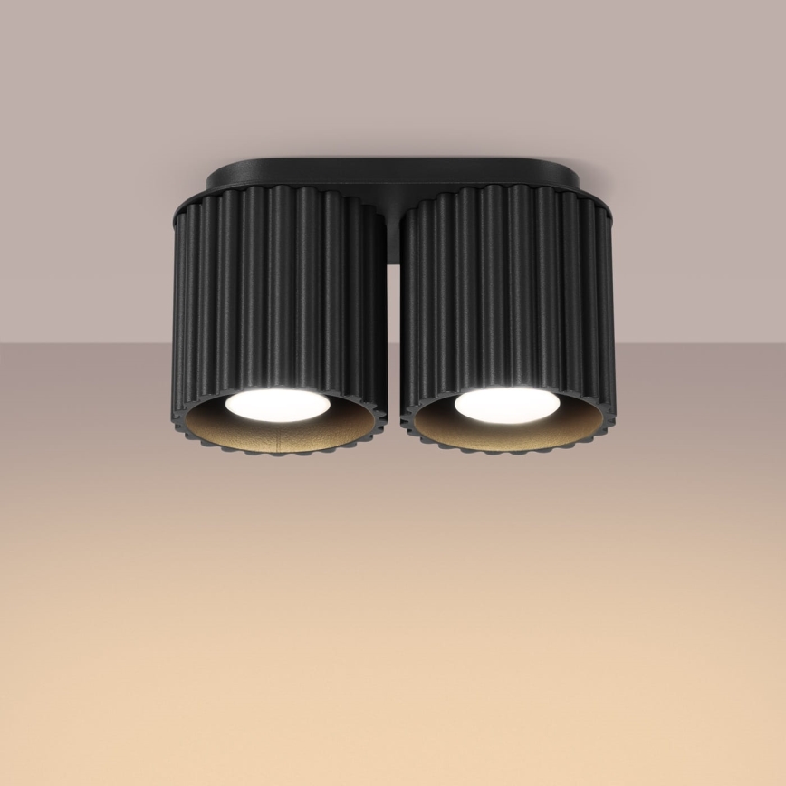 Spot AURA 2xGU10/10W/230V noir