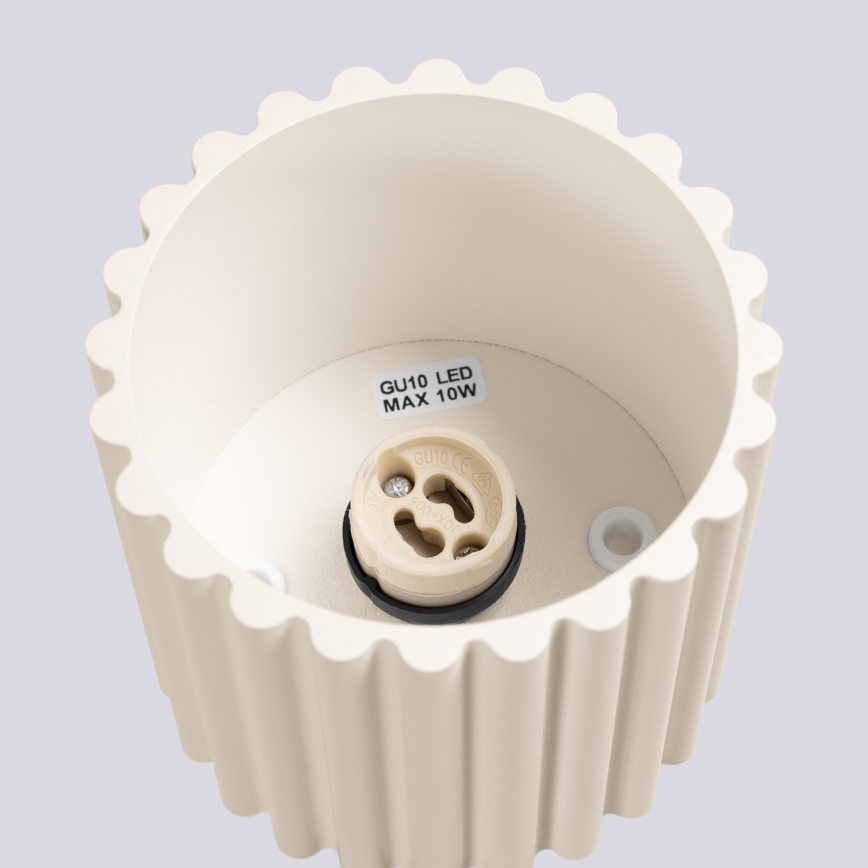 Spotlamp AURA 1xGU10/10W/230V Ø 10 cm crème