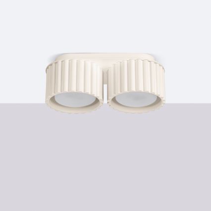 Spotlamp AURA 2xGX53/10W/230V crème