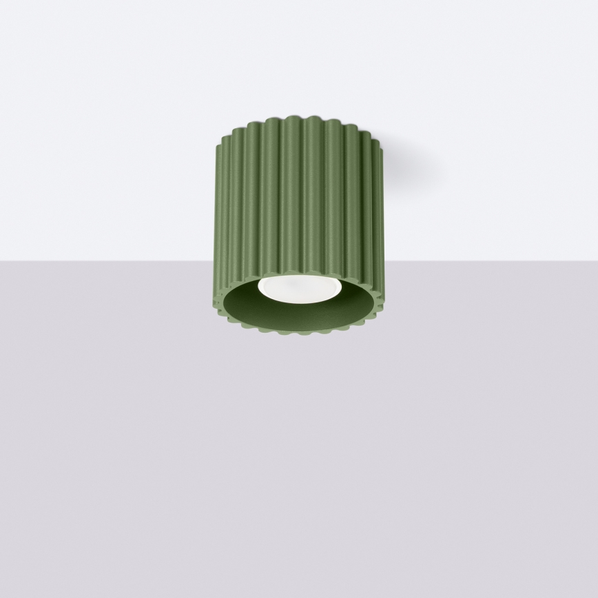 Plafondspot AURA 1xGU10/10W/230V Ø 10 cm groen