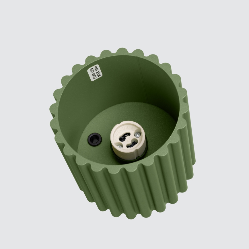 Plafondspot AURA 1xGU10/10W/230V Ø 10 cm groen